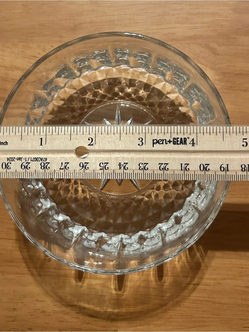 Vintage Arcoroc France Glass Dessert Bowls with Starburst Motif Clear - Set of 4